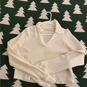 Abercrombie & Fitch Soft Cream Knit Top